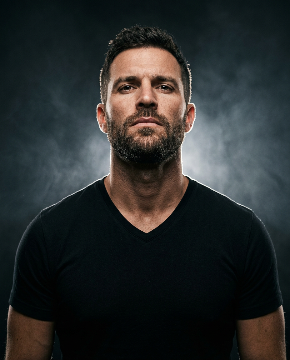 Low-key portrait photography