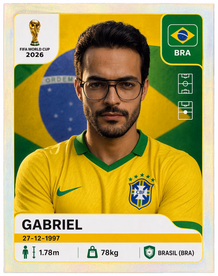 Crie a sua figurinha da Copa